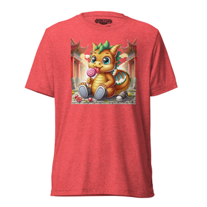 Dragon in Town with Lolipop - Unisex Triblend Tee