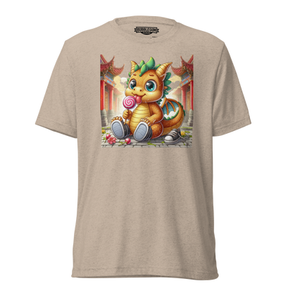 Dragon in Town with Lolipop - Unisex Triblend Tee