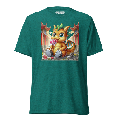 Dragon in Town with Lolipop - Unisex Triblend Tee