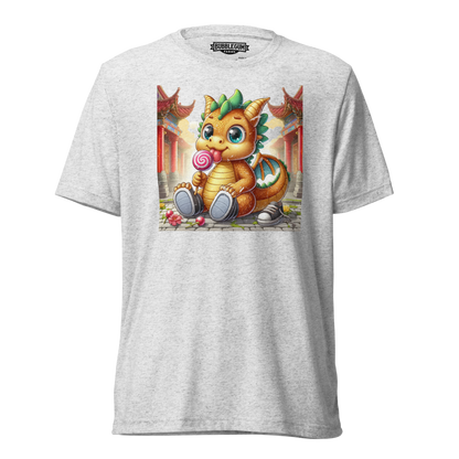 Dragon in Town with Lolipop - Unisex Triblend Tee