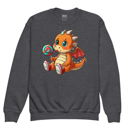 Baby Dragon with Lolipop - Youth Sweatshirt