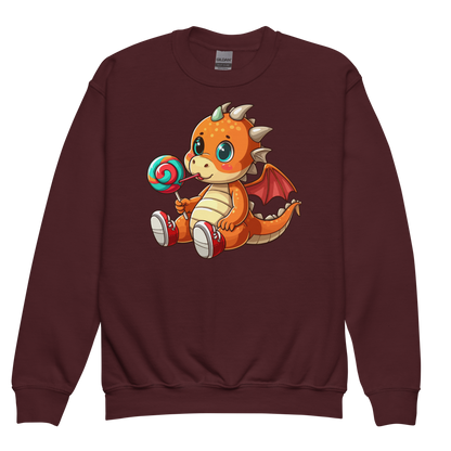 Baby Dragon with Lolipop - Youth Sweatshirt