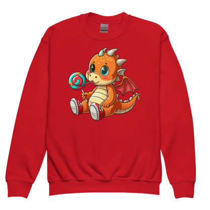 Baby Dragon with Lolipop - Youth Sweatshirt