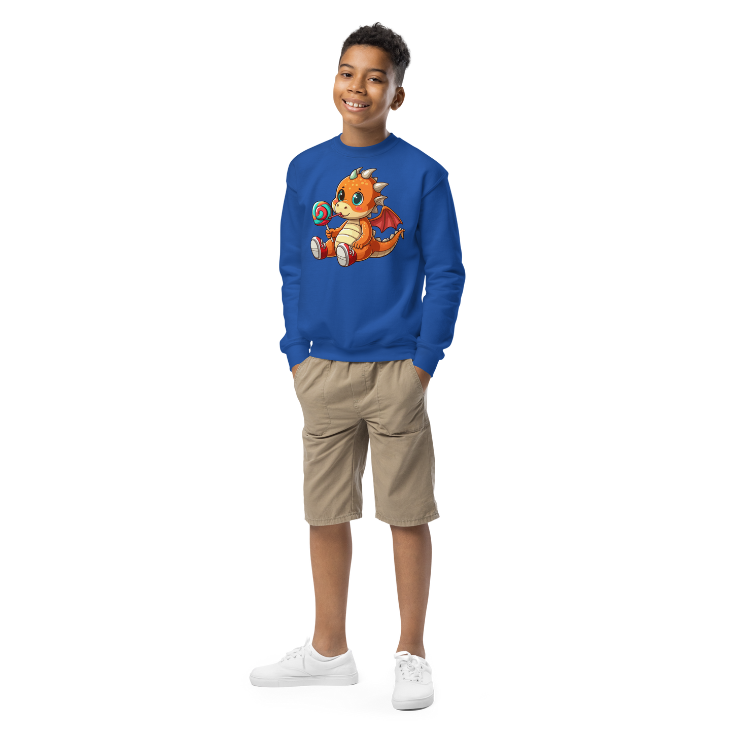Baby Dragon with Lolipop - Youth Sweatshirt